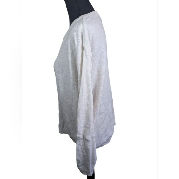 Northern Reflections Women Cardigan Sweater Knit Hearts Flower Oversized Large - Picture 3 of 10